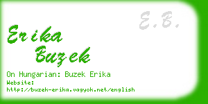 erika buzek business card